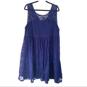 Blue lace dress